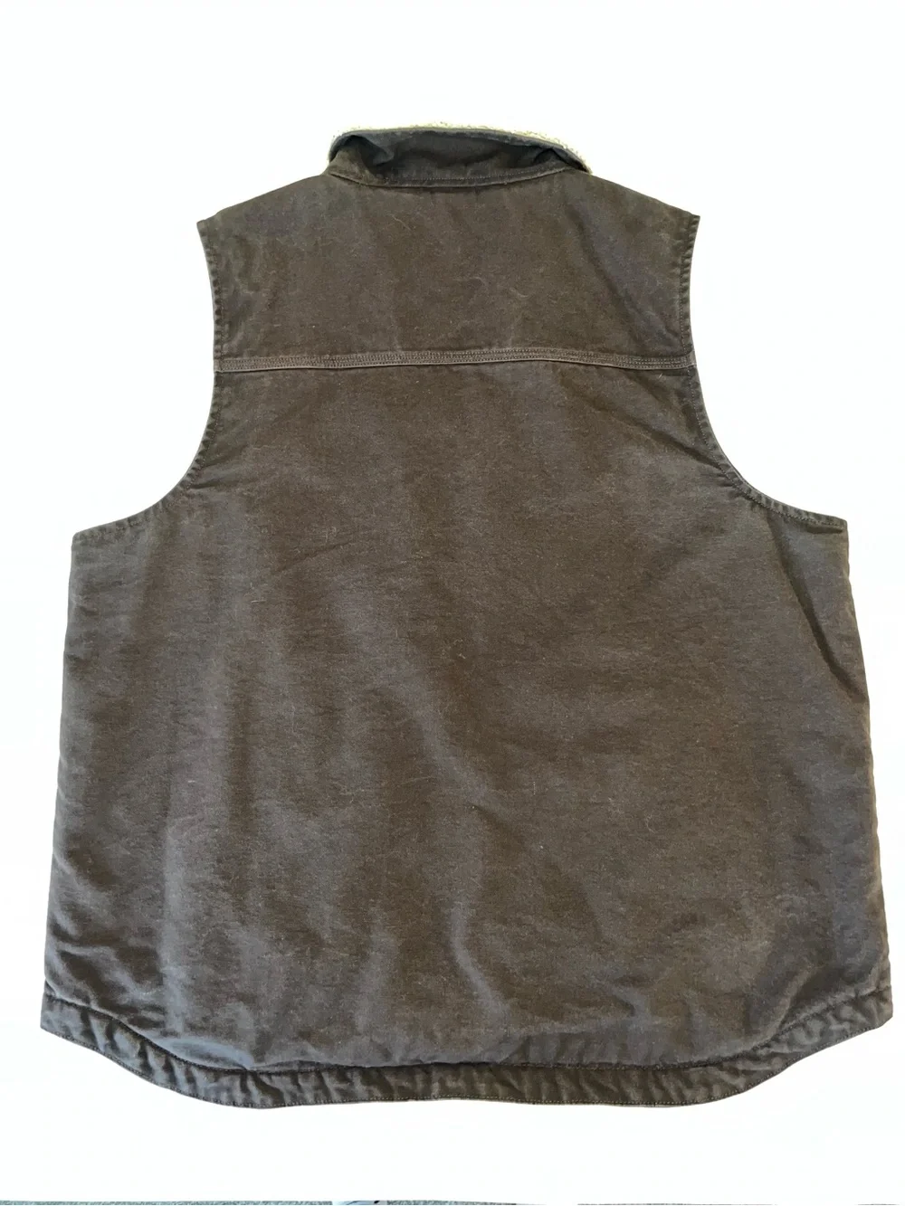 Carhartt Men’s Sherpa Lined Mock Neck Vest Dark Brown Size L - Picture 9 of 12